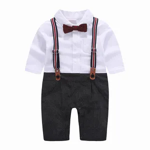 Wholesale Baby Clothes Gentleman Cotton Soft Baby Boys' Rompers Spring and Autumn Newborn Baby Clothes