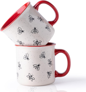 High Quality <b>Cheap</b> Big Ceramic Coffee Mug Multi-Color Bee Design Good Price Direct Factory Supply Porcelain Reusable Food Safe - Product Image 5