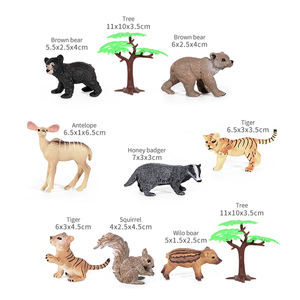 Tarjeta de PVC Pequeño zorro Tigre lince Skunk Wilo Jabalí Oso Pardo Animal Salvaje Paquete de Juguetes - Product Image 3