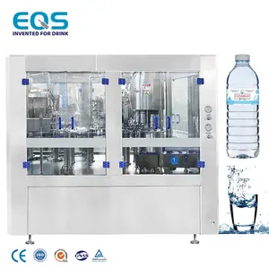 Mesin kemasan isi ulang botol air Mineral kecil 5000bpj otomatis untuk hewan peliharaan 500ml