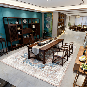 Tapis moderne personnalisé imprimé en 3D, tissé, gaufré, écologique, antidérapant, à poils ras pour bureau - Product Image 4