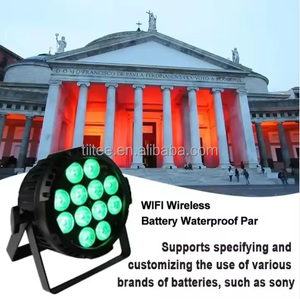 Ip65 không thấm nước PVC 12 cái RGBW 4-in-1 <span class=keywords><strong>LED</strong></span> chiếu sáng ngoài trời sân khấu <span class=keywords><strong>Par</strong></span> ánh sáng DMX512 kiểm soát cri90 800lm <span class=keywords><strong>Dimmable</strong></span> - Product Image 2
