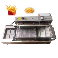 Machine à frire automatique à bande transporteuse pour snacks, beignets et frites