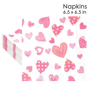 Servilletas de Papel Desechables con Diseño de Corazón Rosa <span class=keywords><strong>para</strong></span> Fiesta <span class=keywords><strong>Romántica</strong></span> de San Valentín, Colores Impresos Personalizados <span class=keywords><strong>para</strong></span> <span class=keywords><strong>Cena</strong></span> <span class=keywords><strong>en</strong></span> <span class=keywords><strong>Hotel</strong></span> - Product Image 1