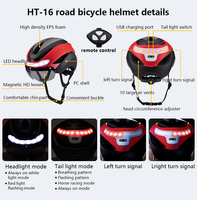 Casque de vélo rechargeable par USB avec casque léger pour vélo avec lumière LED Casque de vélo avec feu arrière