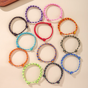 Fashion <b>String</b> <b>Bracelets</b> Geometric Pattern Multicolor Woven Unisex Gift Jewelry - Product Image 4