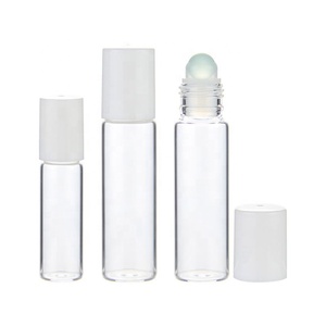 Custom Logo 5ml 10ml Glass Deodorant Essential Oil Roll on <b>Bottle</b> with Plastic Roller Ball for <b>Perfume</b> Oil - Product Image 5