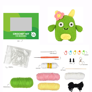 Kit de Bricolage DIY pour Enfants : Tricot et Couture d'Animaux en Fil Plat – Kits de Crochet pour Débutants - Product Image 1