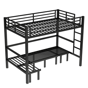 <span class=keywords><strong>Lit</strong></span> superposé en métal extra-large moderne avec fonction canapé-<span class=keywords><strong>lit</strong></span>, design gain de place, montage facile pour salon/usage scolaire - Product Image 5