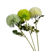 Tige de chrysanthème artificiel en soie brillante pour la décoration artistique des fêtes saisonnières printanières à la maison