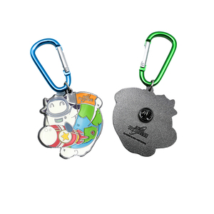 Llavero de Aleación de Zinc con Esmalte Duro, Diseño de Astronauta de Dibujos Animados, Llavero de Ganso/Paloma Adorable con Mosquetón de Aluminio - Product Image 3