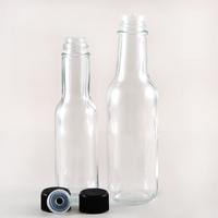 Bouteilles en verre pour sauce piquante de 100 ml, 150 ml, 250 ml, 8 oz avec bouchon hermétique