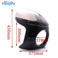 Moto 7 "carénage phare rétro café Racer phare avant pare-brise pare-brise pour Kawsaki KZ EN 450 500 VN 700 Vulcan 7