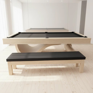 โต๊ะพูลสมัยใหม่ ขนาด 9 ฟุต 8 ฟุต 7 ฟุต โต๊ะพูลอเมริกัน 9 ลูก โต๊ะบิลเลียดสำหรับครอบครัว ดีไซน์ทันสมัย พร้อมลิ้นชักและม้านั่ง - Product Image 4