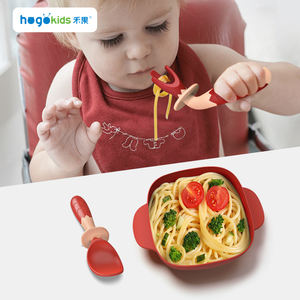 Juego de utensilios de cuchara y tenedor retorcidos sin Bpa no tóxicos para niños - Product Image 5