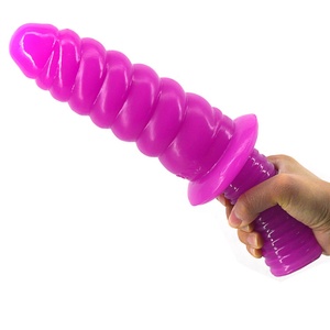 Dildo anal grande de 11 pulgadas de largo y 2.16 pulgadas de diámetro con mango, juguete sexual estimulante, popper anal, tapones anales suaves para hombres - Product Image 5