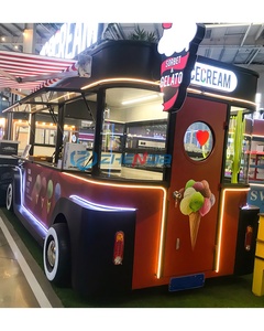 Zhenda Brand Stainless Steel Customized Size Food Truck pink Sweet Cute Mobile Electric <b>Trailer</b> Water bar Ice Cream Bus Snack - Product Image 4