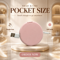 Kit de rangement rotatif pour câbles de charge rapide, style automatique, en plastique, pour cartes cadeaux de Noël, avec logo personnalisable