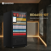 BANDENG 6610SS 10T - Gabinete Expendedor de Gran Capacidad con Contenedor de Alta Densidad para Programas de Venta Minorista de Snacks y Bebidas