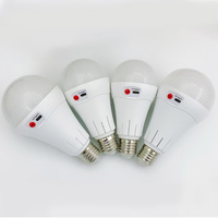 Ampoule d'urgence à trois vitesses pour panne de courant, rechargeable par USB, lampe de nuit pour stand, ampoule LED à vis pour extérieur
