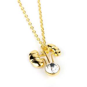 Collana con Ciondolo a Forma di Rene, Gioielli alla Moda con Cuore in Cristallo Placcato Oro, Design Medico per Donne, Uomini, Nefrologi e Medici - Product Image 2