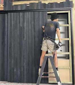 <span class=keywords><strong>Planche</strong></span> murale en <span class=keywords><strong>bois</strong></span> de cèdre brûlé de style japonais Shou Sugi Ban - Product Image 2