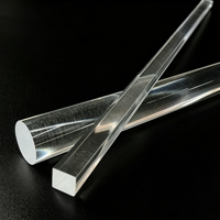 Barre carrée extrudée en PMMA acrylique coloré transparent, bâton acrylique fluorescent facile à travailler pour les vitrines de montres