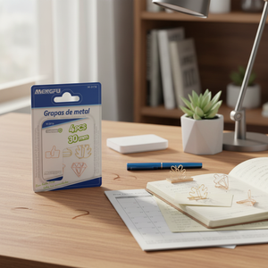 Set Creativo di 4 Graffette Metalliche da 30mm con Design Multipli, Materiale Magnetico in Acciaio per Uso in Ufficio e Scuola, Marca Mengfu Modello M-0116 - Product Image 3