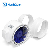 Ventilateur extracteur en ligne à flux mixte OEM 8 pouces 200 mm, haute pression statique, faible bruit, double vitesse, IP44, pour ventilation de cuisine