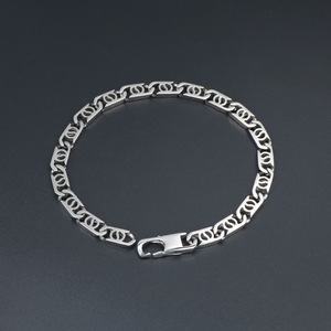 Men's <b>Titanium</b> Steel <b>Chain</b> Bracelet 21 Cm Length Simple Smooth Finish Hip Hop Party Jewelry CE174 - Product Image 2