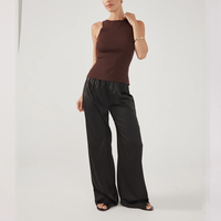 Custom Women's Clothing Factory Tank Knit Top Chocolate Mujeres Tops y blusas de segunda mano
