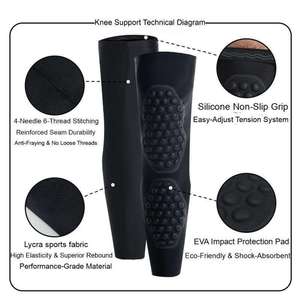 <span class=keywords><strong>Manchon</strong></span> de jambe rembourré avec rembourrage en nid d'abeille pour le cyclisme et le <span class=keywords><strong>VTT</strong></span> - Product Image 4