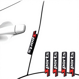 4 Peças de Protetor de Borda de Porta de Carro Universal em PVC Autoadesivo Reutilizável e Decorativo - Product Image 4