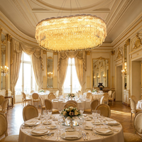 Lustre en cristal et métal LED de style nordique rétro industriel de qualité GRSD, éclairage de luxe pour salon, décoration intérieure