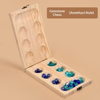 Jeu de Mancala en bois africain avec jetons, pour l'entraînement de la pensée logique et l'éveil de l'intelligence, jeu de société de bureau
