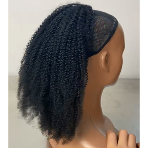 Extensions de cheveux humains afro bouclés crépus, queues de cheval à cordon, fournisseurs de cheveux humains en gros - Product Image 3