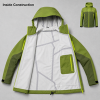 Nueva Chaqueta Impermeable con Construcción sin Costuras, Cortavientos Deportivo con Capucha, Sublimación Gráfica Personalizada para Equipos y Marcas