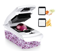Mandoline multifonctionnelle manuelle en acier inoxydable, coupe-légumes, hachoir, trancheuse alimentaire