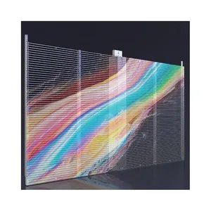 Tela LED transparente para janela de vidro P3.91 Ultra-fina e elegante com alta experiência visual de sinalização digital