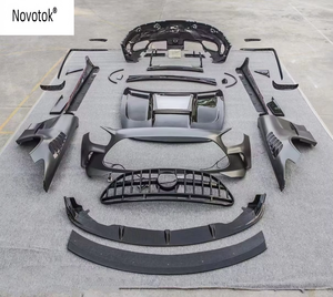 Kit de carrosserie de pare-chocs de voiture en Fiber de carbone humide/sec de Style série noire de haute qualité pour <span class=keywords><strong>Amg</strong></span> Gt Gts Gt <span class=keywords><strong>Gtr</strong></span> - Product Image 1