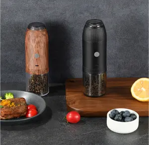 USB Rechargeable Factory New Design Gravity Automatic Salt Pepper Grinder With Lighting