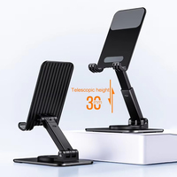 Prix usine en aluminium support de téléphone portable universel mains libres 360 degrés rotatif bureau support de téléphone portable support de tablette