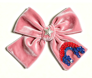 Fiocco per capelli da bambina alla moda, accessorio primaverile di tendenza, fiocco con bordo arricciato - Product Image 6