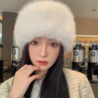 Gorro de Invierno Ruso para Mujer, Estilo Cosaco, con Forro de Algodón Afelpado y Peluche Sintético de Visón