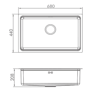 Fregadero de Cocina NUOMI <span class=keywords><strong>CARLOW</strong></span> de Diseño Único y Alta Calidad, Material SUS304 con Recubrimiento Nano - Product Image 5