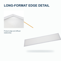 Panneau de plafond LED microprismatique 40W 300x1200 UGR19 pour l'éclairage de bureau