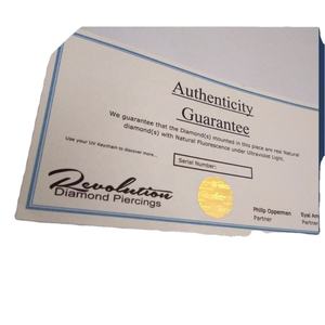 <span class=keywords><strong>Certificato</strong></span> di sicurezza per la stampa di ologrammi con stampa a caldo di carta filigrana anticontraffazione - Product Image 4