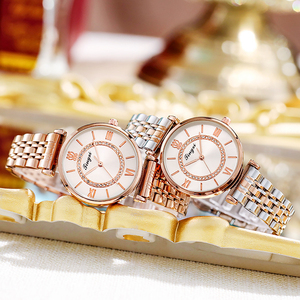 Reloj de Cuarzo con Bisel de Diamantes Estilo Rueda de la Fortuna, a la Moda, Resistente al Agua, con Correa de Acero Inoxidable para Mujer - Product Image 4