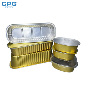 Contenant en aluminium doré de qualité supérieure, 200 ml, rond, pour desserts, pâtisseries, emballage de mariage, emballage de vente au détail, gobelet de cuisson en aluminium doré - Product Image 1