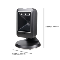 Lecteur de codes-barres 2D tout-terrain de bureau à détection automatique Lecteur de matrice de données Supermarché Lecteur de codes-barres USB 1D 2D QR Code MP6300IR